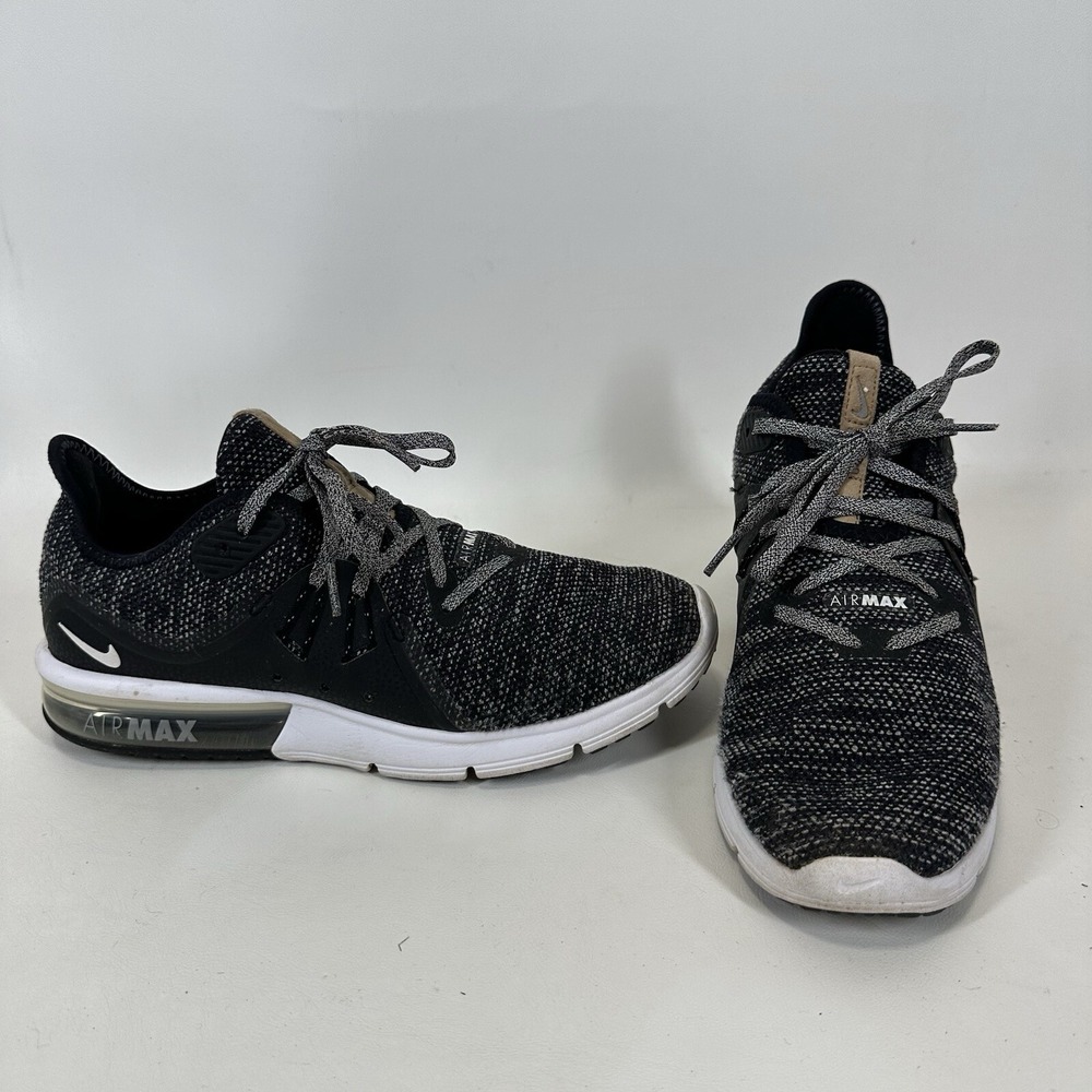 Nike Womens Air Max Sequent 3 908993-011 Black Running Shoes Sneakers Size‎ 8